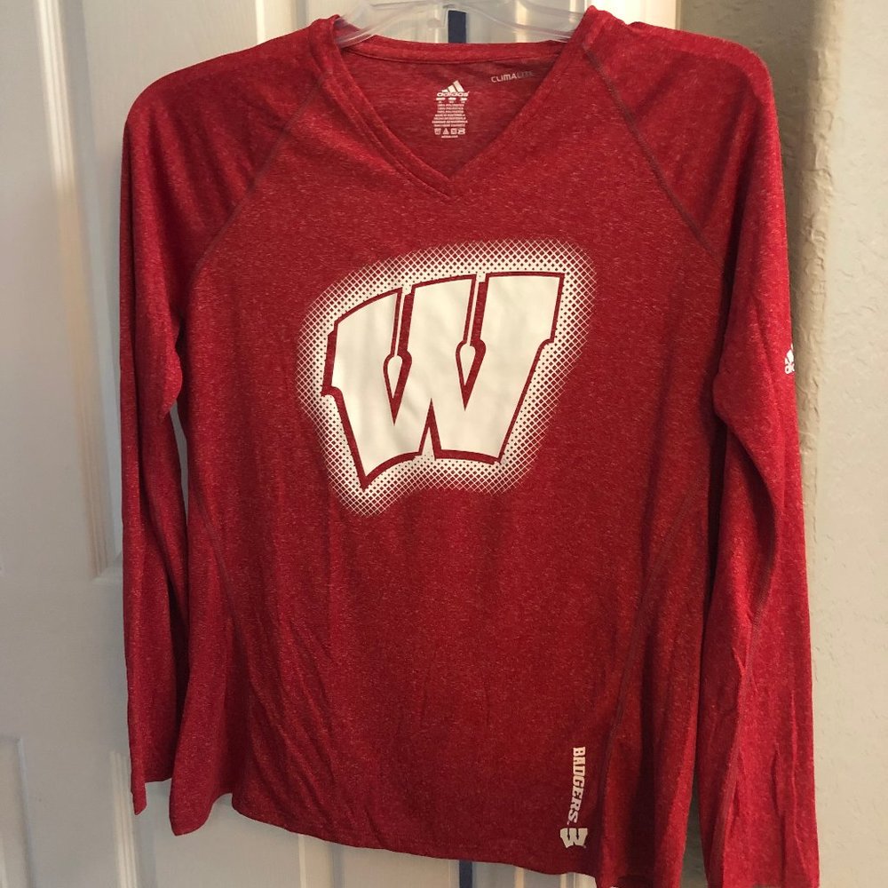 Ladies Univ of Wisc Moisture Wicking Gameday T